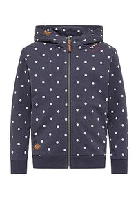 Thumbnail for Ragwear Mädchen Sweatjacke AGNESKA DOTS mit Kapuze und Reißverschluss im Sale
