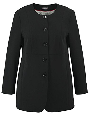 Samoon Damen Blazer Langarm Anzugjacke, Schwarz (Schwarz 11000), 54 im Sale