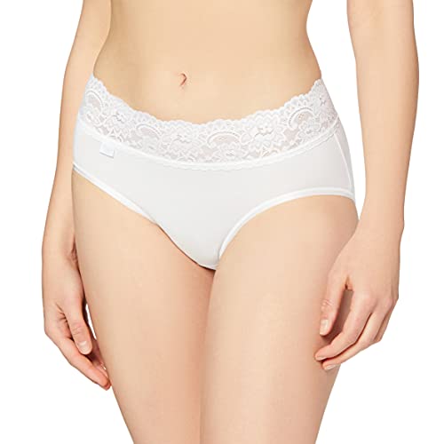 Sloggi Women's Romance Midi Briefs, White, EU on Sale