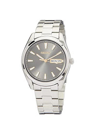 Thumbnail for Seiko Herren-Uhr Quarz Edelstahl mit Edelstahlband SUR343P1, Silber im Sale