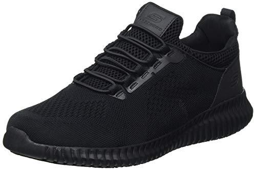 Skechers Men's Cessnock Sneaker, Black Textile (Water and Stain Repellent), EU on sale