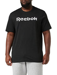 Thumbnail for Reebok Herren Gs Linear Read Tee, Black/White, GJ0136, im Sale