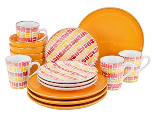 CreaTable, 22893, MARBELLA series, 16-piece dinnerware set, stoneware combination service, dishwasher and microwave safe, Made in Portugal on sale