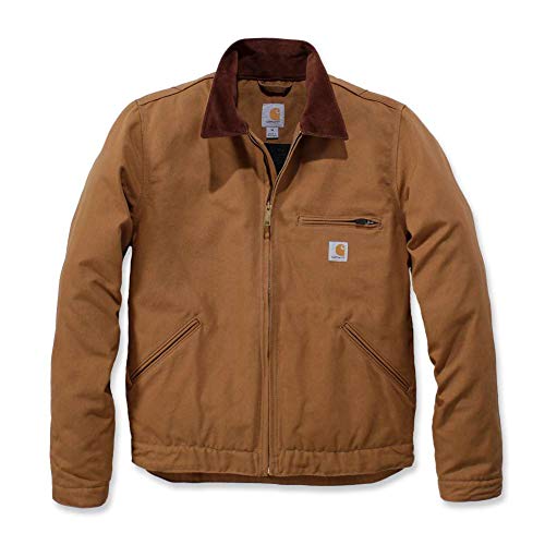 Carhartt, Herren, Detroit Lockere Jacke aus Segelleinen mit Deckenfutter, Carhartt Braun, im Sale