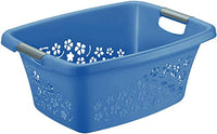 Thumbnail for Rotho Flowers Wäschekorb 25l mit 2 Griffen, Kunststoff (PP) BPA-frei, horizon blau, 25l (50,5 x 38,3 x 21,8 cm) im Sale