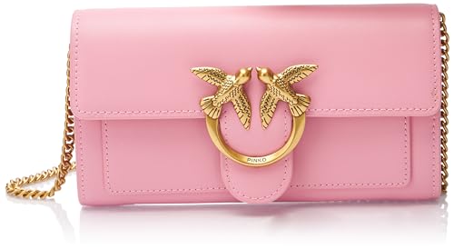 Pinko Damen Love One Wallet C Kalbsseide Tasche, P31q_Marine-Antik-Gold im Sale