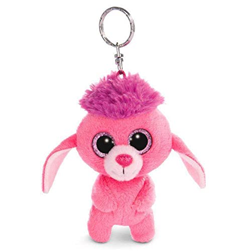 NICI 45549 Glubschis Schlüsselanhänger Pudel Mookie 9cm, große Glitzeraugen, Plüschtier mit Schlüsselring, pink/lila im Sale