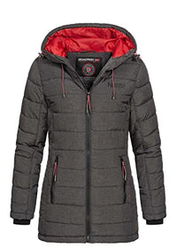 Thumbnail for Geographical Norway women's winter jacket parka women's jacket women's coat winter coat women's jackets outdoor jacket warm faux fur collar lined D-457 anthracite on sale
