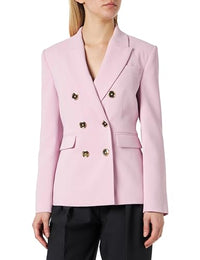 Thumbnail for Pinko Damen Granat Crêpe Stretch Jacke mit Metallknopf Blazer, N98_Orchideenrauch, 42 im Sale