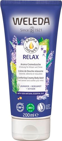 Thumbnail for WELEDA Bio Relax Shower Gel vegan - Natural Cosmetics Aroma Shower Soap for Women & Men with Lavender / Bergamot Scent, Natural Skin Care Shower for Cleansing Face & Body (1x 200ml) on Sale