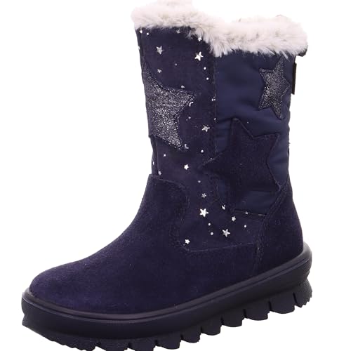 Superfit Mädchen Flavia Warm Gefütterte Gore-tex Schneestiefel, Blau 8000, 31 EU im Sale