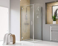 Thumbnail for Schulte Toura Plus Drehtür pendelbar mit Seitenwand, Profile chromoptik, Sicherheitsglas klar hell inkl, Fixil-Glassiegel, EP666218-5 41 500 02 68 39 im Sale