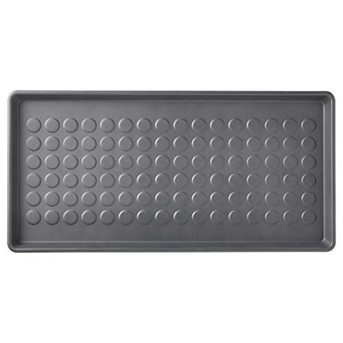 IKEA BAGGMUCK shoe mat, 71 x 35 cm, indoor/outdoor/grey on sale