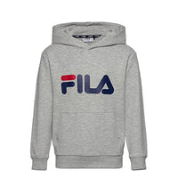 Thumbnail for FILA Unisex Kinder BAJONE Classic Logo Hoody, Light Grey Melange, 86/92 im Sale