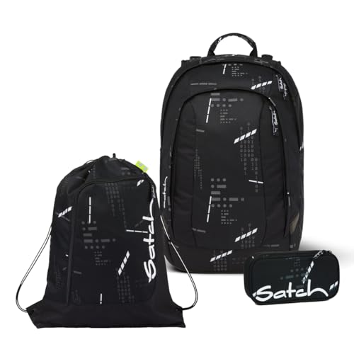 Satch Air School Backpack Set 3-piece including pencil case and sports bag (Purple Laser) on sale