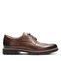 Thumbnail for Clarks Herren Batcombe Wing Derbys, Black Leather, 41 EU im Sale