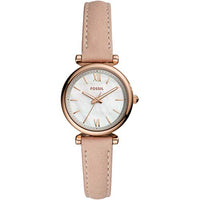 Thumbnail for Fossil Damenuhr Carlie Mini, Quarzwerk, 28mm Rose Gold Edelstahlgehäuse mit Lederarmband, ES4699 im Sale