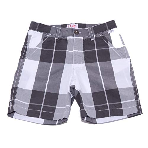 Il Gufo 5731AB Bermuda Bimbo Boy Cotton Checked Gray Shorts Kid [3 Years]