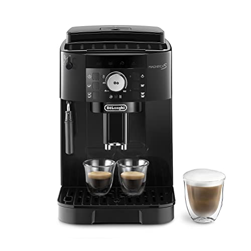 De'Longhi Magnifica ECAM11.112.B, fully automatic coffee machine with milk frother for cappuccino, with espresso direct selection buttons and dial, 2-cup function, black on sale