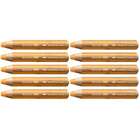 Thumbnail for STABILO Buntstift, Wasserfarbe & Wachsmalkreide woody 3 in 1-10er Pack - gold im Sale