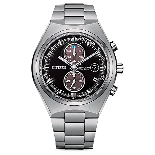 CITIZEN Men's Eco-Drive Solar Titanium Watch with Titanium Band - Chronograph - CA7090-87E on Sale