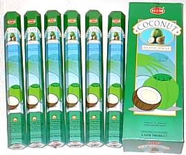 Sterling Effectz Räucherstäbchen Kokosnuss (6 Packungen = 120 Stäbchen) mit Räucherstäbchenhalter im Sale