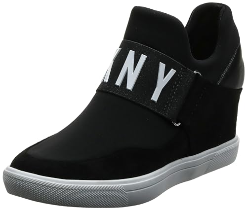 DKNY Women's Footwear COSMOS - WEDGE SNEAKER,BLACK, 39 EU on sale