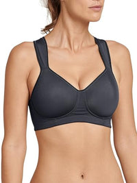 Thumbnail for Schiesser Damen Softcup und Stützfunktion Active Sport-BH, anthrazit_161898, 85B im Sale