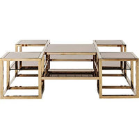 Thumbnail for Kare Design Couchtisch Steps, Gold, 36,5x120x120cm im Sale