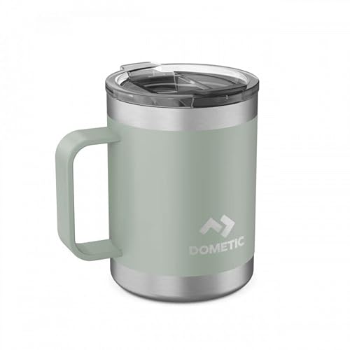 DOMETIC Thermo Mug 45 - 450ml Thermo Mug - Stainless Steel Drinking Mug - Coffee Mug to Go - Thermo Cup - Dishwasher Safe, Double-Walled Insulation, Leak-Proof - Moss