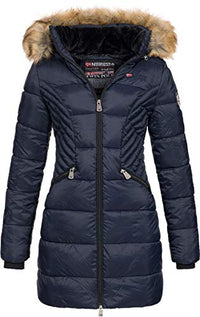 Thumbnail for Geographical Norway ABEILLE - Women's large parka - Warm winter coat - Long sleeves and collar made of faux fur - winter jacket winter parka (MARINE M) on sale