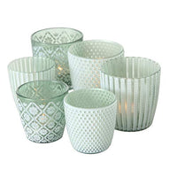 Thumbnail for Boltze Lantern Patty 3 assorted variants each with 2 lanterns corresponds to 1 set 7-9 cm candle glass green mint Scandinavian on sale
