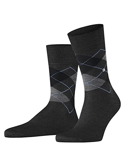 Burlington Herren Socken Manchester SO Baumwolle gemustert 1 Paar, Grau (Anthracite Melange 3095) neu - umweltfreundlich, 40-46 im Sale
