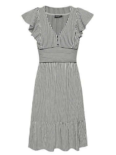 Vive Maria AHOI Summer women's flounce dress black/white, on sale