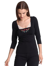 Thumbnail for Vive Maria Meadow Love women's long-sleeved shirt black, on sale