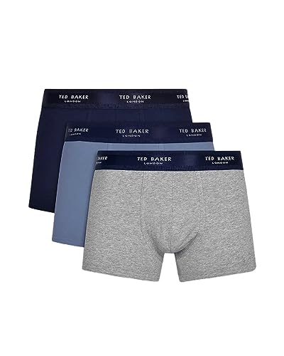 Ted Baker Herren Tbb02 Badehose, schwarz/weiß/grau, (3er Pack) im Sale