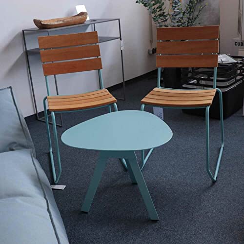 Weishäupl Balkonmöbel-Set 3-Teilig 2 Stühle Balcony Outdoor Türkis 1 Beistelltisch Flow Tü. im Sale
