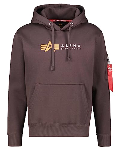 Alpha Industries Alpha Label Hoody Kapuzensweat für Herren Black im Sale