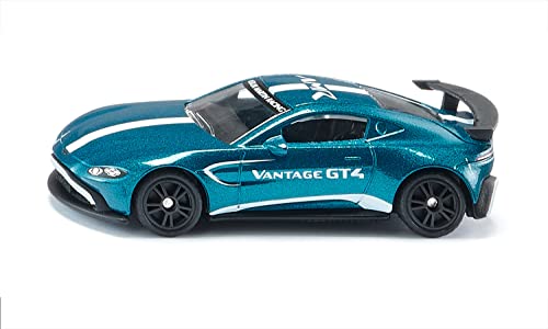 siku 1577, Aston Martin Vantage GT4, Spielzeug-Auto, Metall/Kunststoff, Blau, Metallic-Lackierung, Riesiger Heckflügel, Sportliche Felgen, Detailgetreues Design im Sale