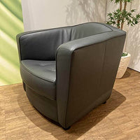 Thumbnail for Erpo Polstersessel Classics CL 190 Leder I-43.059 Anthrazit Holzfüsse Schwarz im Sale