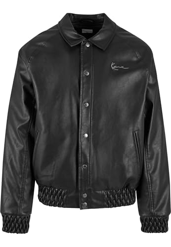 Karl Kani Kani Star Full Pu College Jacket Black im Sale