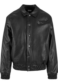 Thumbnail for Karl Kani Kani Star Full Pu College Jacket Black im Sale