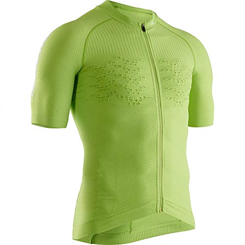 X-Bionic Herren Effektor 4.0 Bike Zip, Short Sleeve Shirt, Green/Arctic White, im Sale