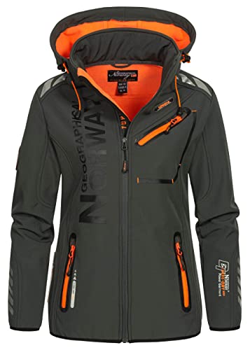 Geographical Norway Women's Softshell Functional Outdoor Rain Jacket Sport (XXL, Black) on Sale