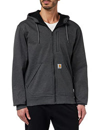 Thumbnail for Carhartt Herren Wind Fighter Lockeres, mittelschweres durchgehendem Reißverschluss Sweatshirt, Torf, im Sale