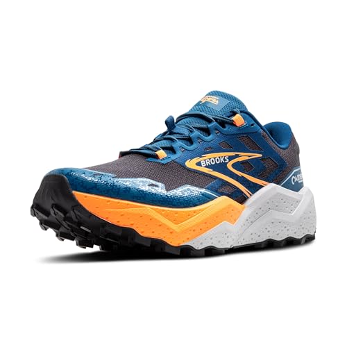 Brooks Men's Caldera 7 Sneaker, Cherry Tomato Phantom Lime, EU on sale