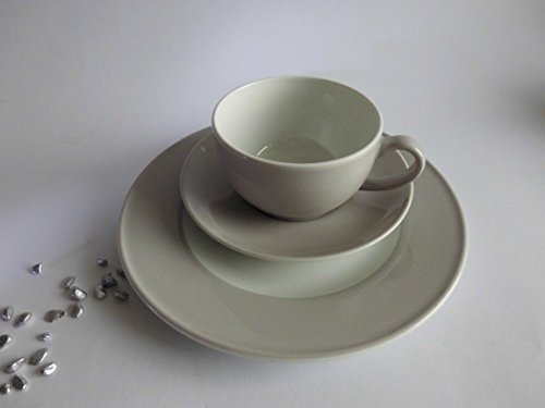 Dibbern SPECIAL OFFER Solid Color - Coffee cup mU 0.25 + plate 21 cm - pearl - NEW in Sale