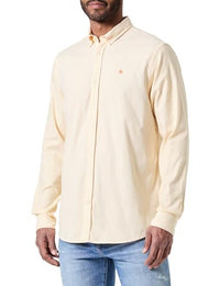 Thumbnail for Scotch & Soda Men's Essential Oxford Shirt, Washed Neon Yellow/White Stripe, on sale