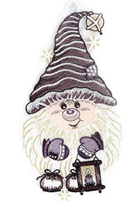 Thumbnail for Fensterbild Plauener Spitze  Weihnachten Wichtel HXB 28x15 cm im Sale