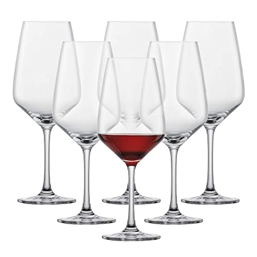 SCHOTT ZWIESEL Rotweinglas Taste (6er-Set), zeitlose Weingläser für Rotwein, spülmaschinenfeste Tritan-Kristallgläser, Made in Germany (Art.-Nr. 115671) im Sale